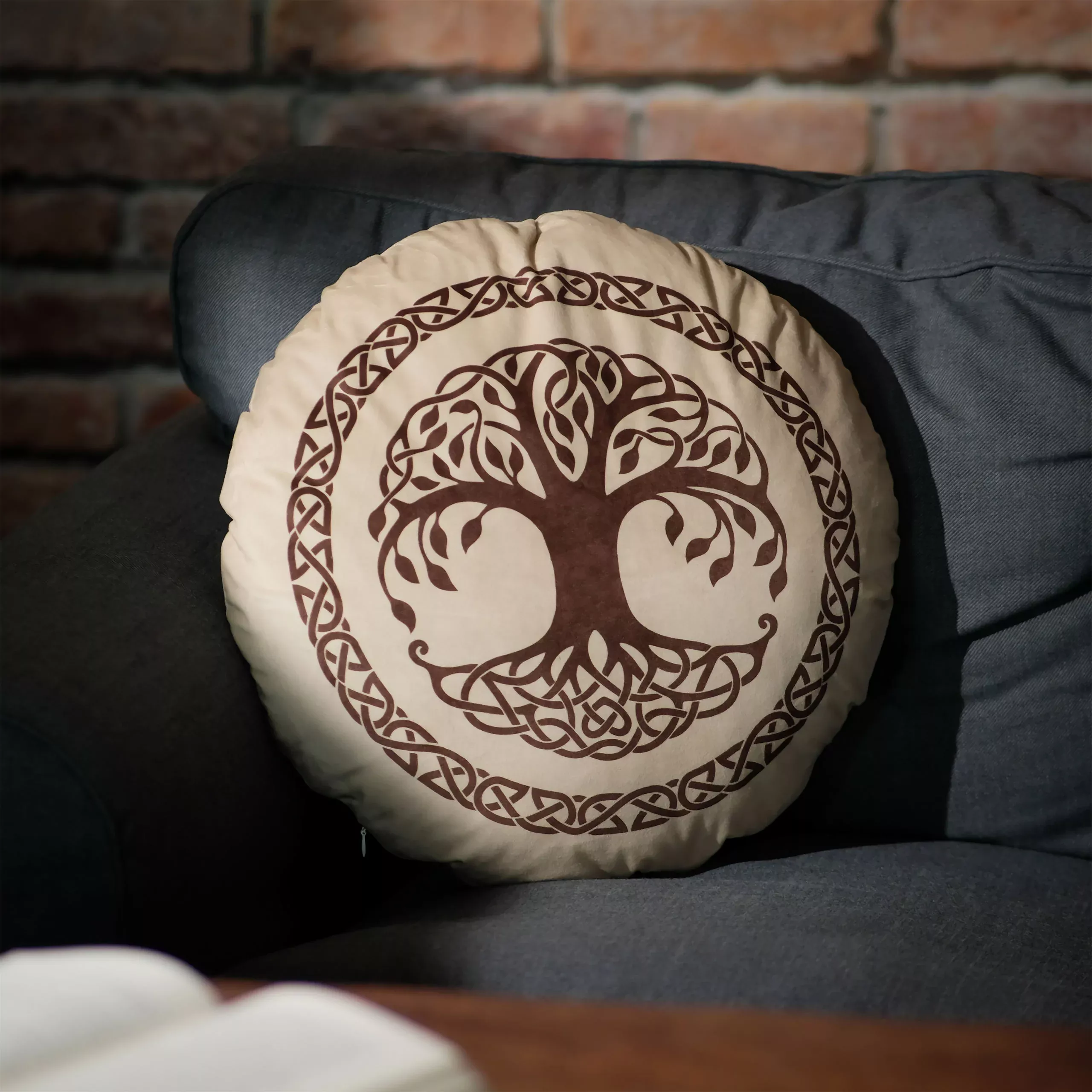 How to Train Your Dragon - Yggdrasil World Tree Symbol Cushion brown