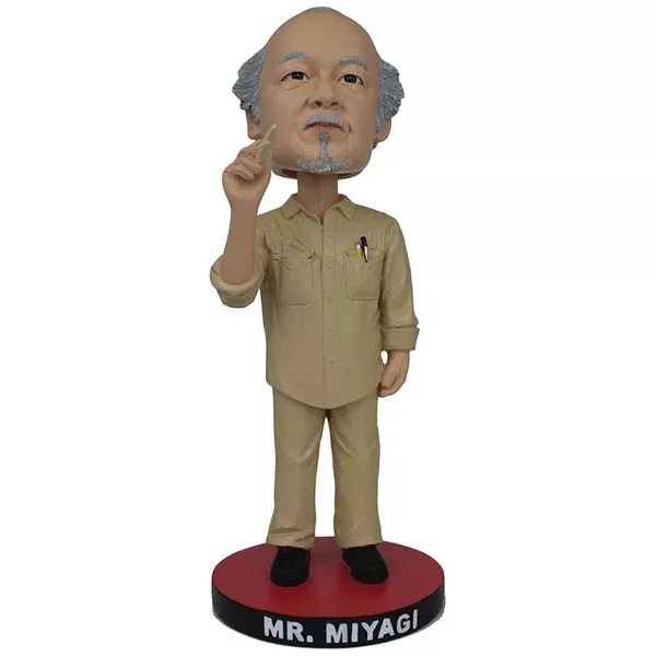 Icon Heroes The Karate Kid Mr. Miyagi 7.5 Inch Bobble Head Figure