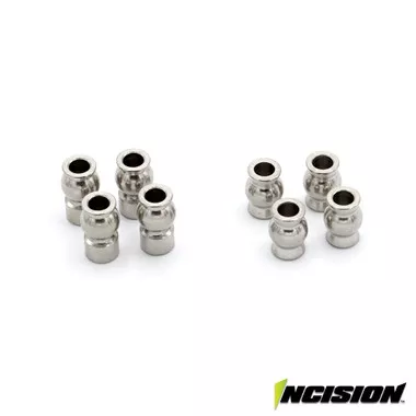 Incision IRC00509 S8E Upper & Lower Shock Pivot Ball Set (8pcs)