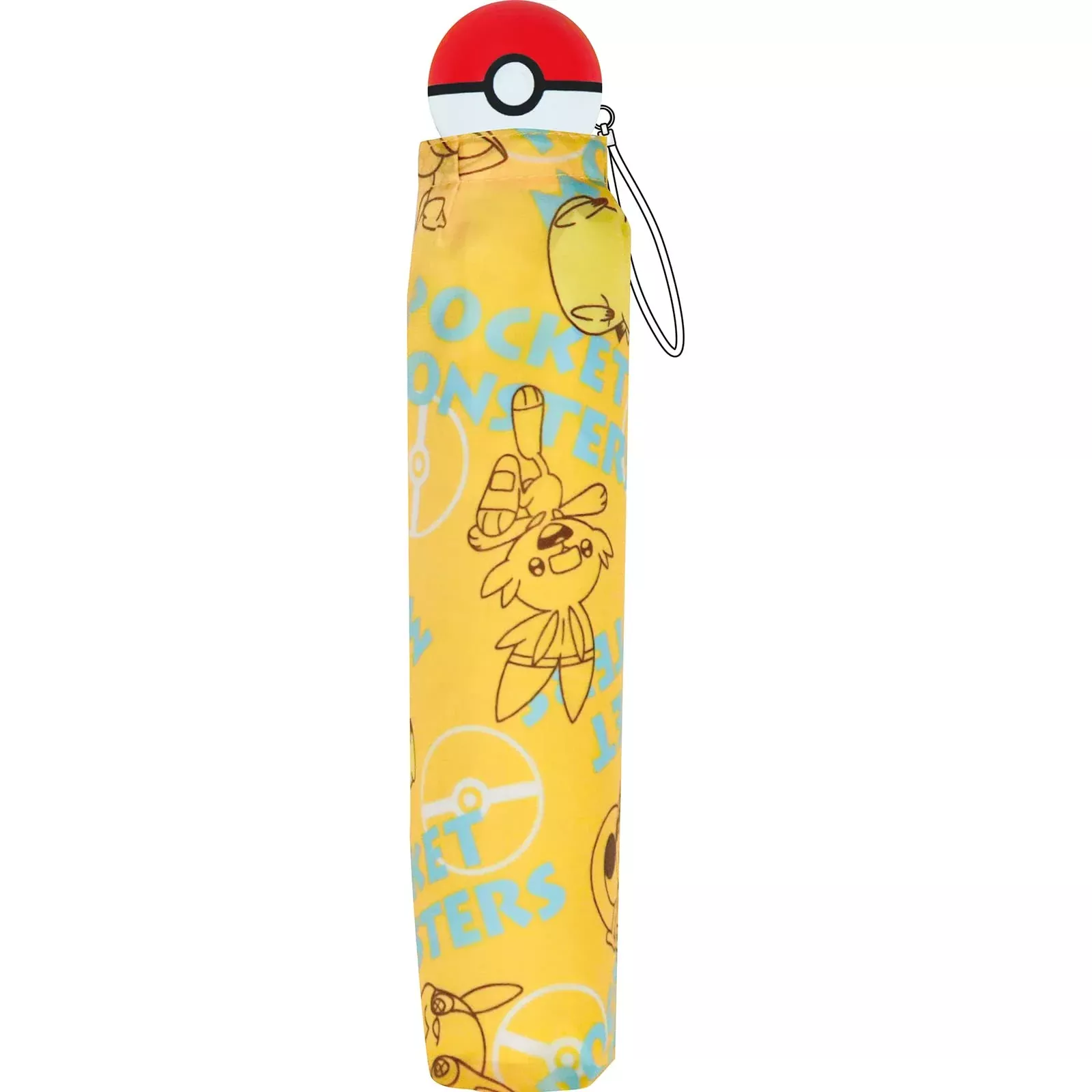 J'S PLANNING Pokemon Character Icon Handle Folding Umbrella 'Monster Ball' Light Yellow