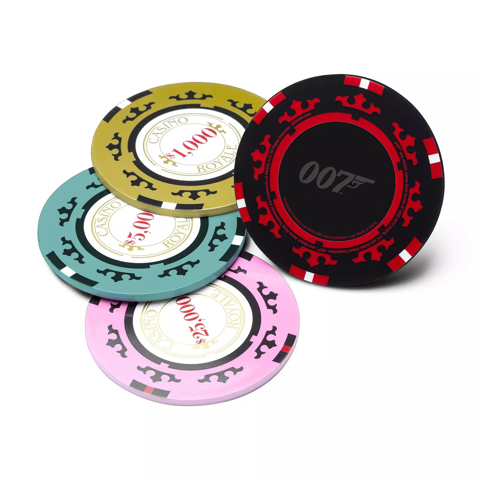 James Bond - Casino Royale Poker Chip Coasters Set of 4