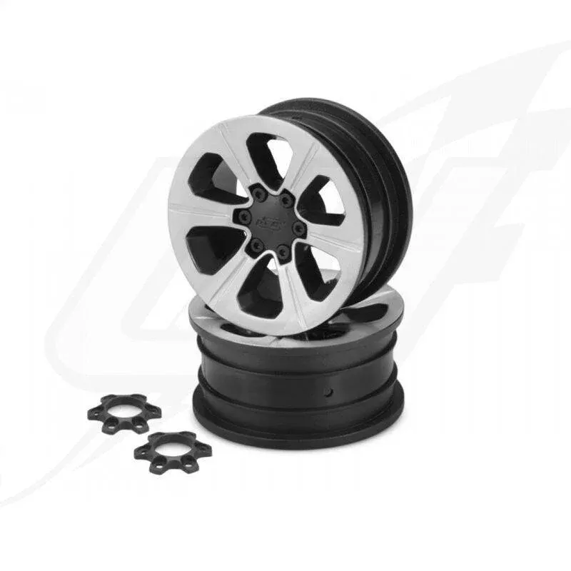 JConcepts JCO3373B Hustle 1.9" Rock Crawler Wheels (2) (Chrome)