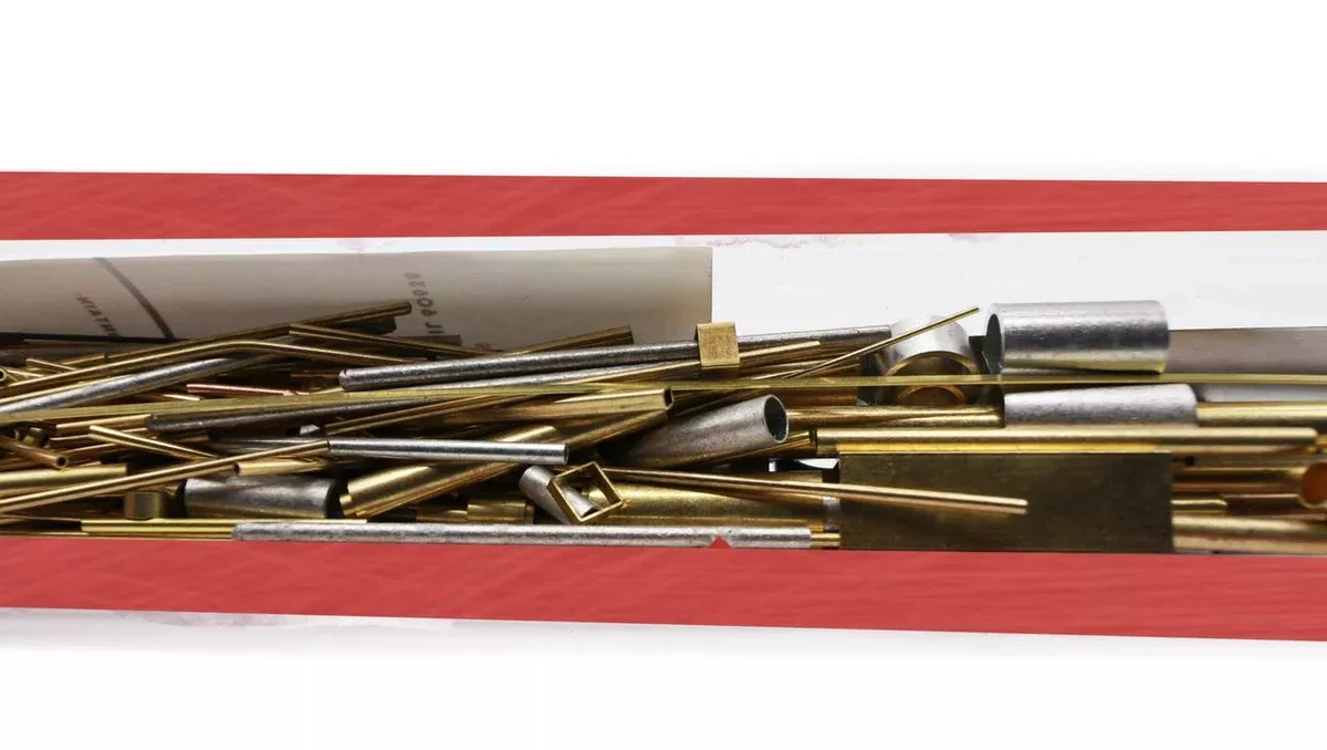 K&S Engineering 3408 Assortment of Metal Cutoffs Copper, Steel, Aluminum, and Brass