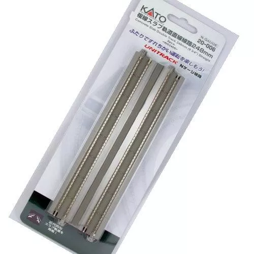 Kato 20-006 N 248mm Double Slab Track Straight (2pcs)