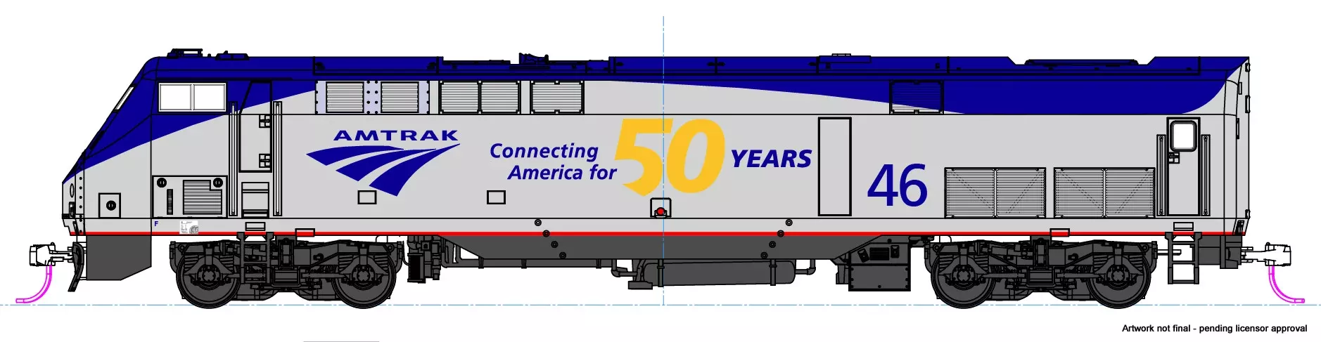 Kato 37-6112LS HO Scale GE P42 Genesis Phase V Late Amtrak "50th" 46 DCC and LokSound