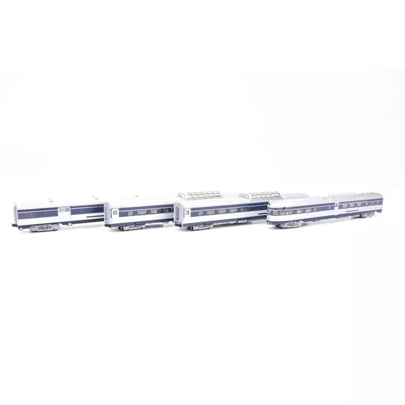 Kato N Gauge 106-180 Corrugated Passenger Car (Set D) Wabash-1 - Boxed