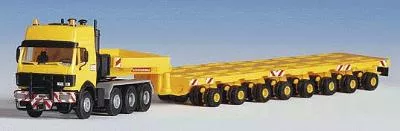 Kibri 13552 HO Scale Tractor/Trailer -- Mercedes Benz Heavy Haulage Unit