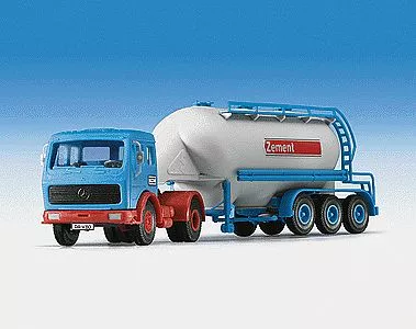 Kibri 14023 HO Scale Mercedes-Benz Meiller 4-Axle Dump Truck w/LED Lighting - Kit -- Yellow