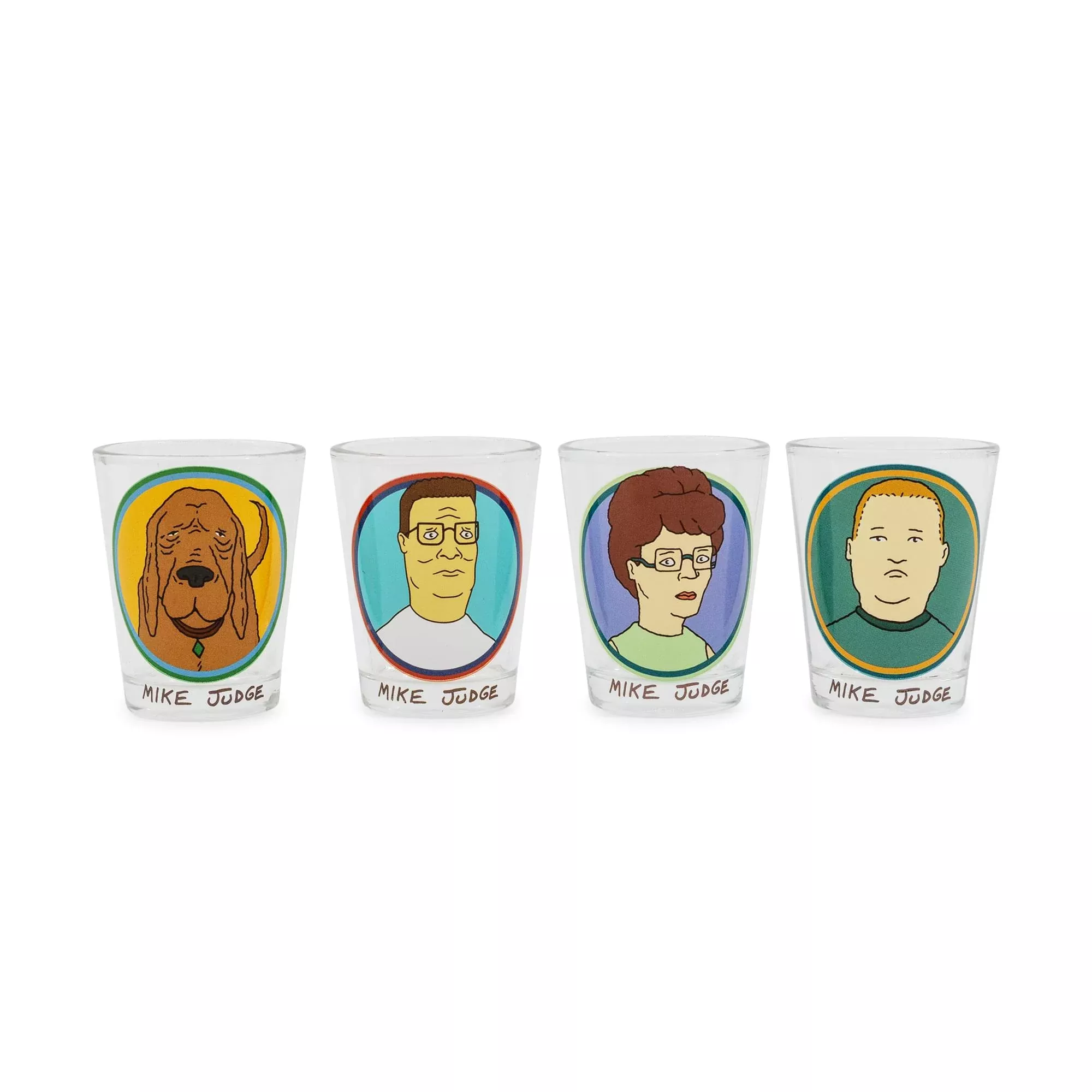 King Of The Hill Family Portraits 2-Ounce Mini Shot Glasses | Set of 4