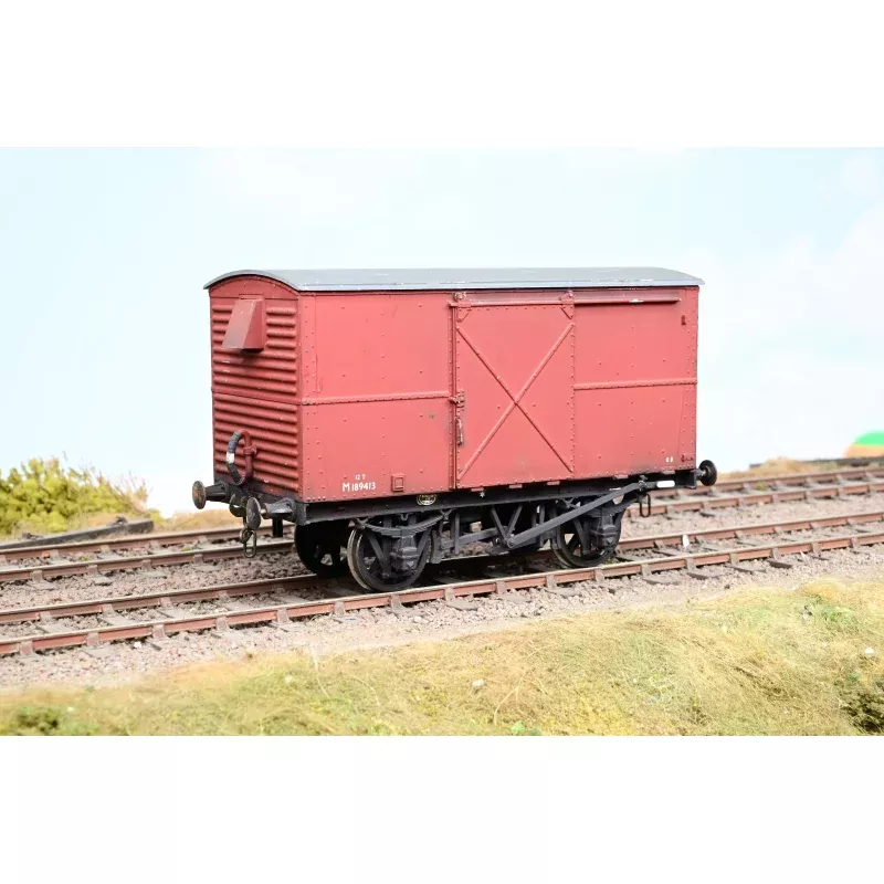 Kit Built 7mm O Gauge 12 Ton Plysided Ventilated Van BR Bauxite No.M189413 - Unboxed