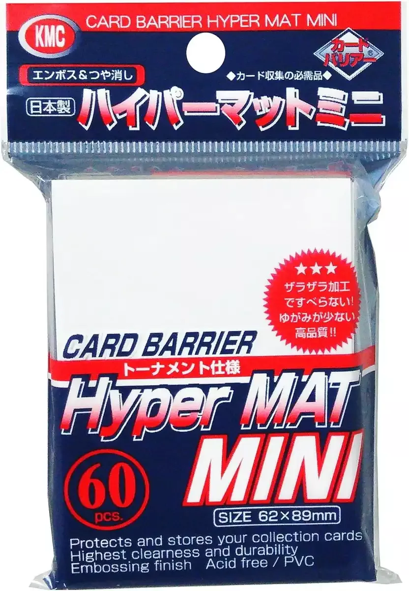 KMC Card Barrier Hyper Mat Mini White 60Pcs