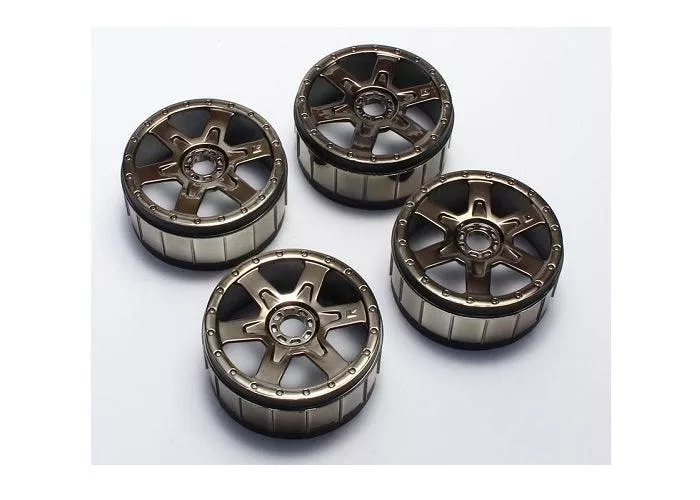 Kyosho IFH005BC 6-Spoke Wheel Black Chrome 4pcs