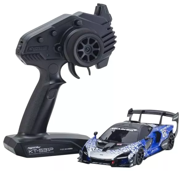KYOSHO Rc Model Car Ready Set Mini-Z Rwd Mclaren Senna Gtr Blue 32340Bl