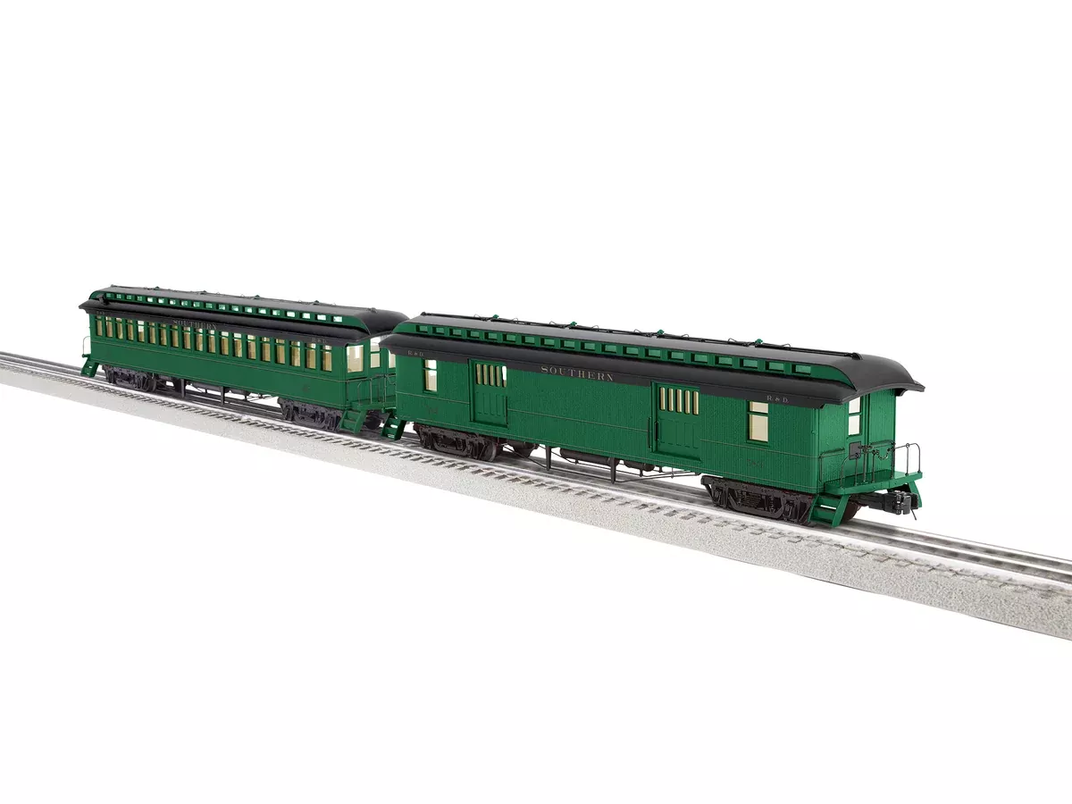 Lionel 2227460 O Scale Wood Baggage and Coach Set Southern
