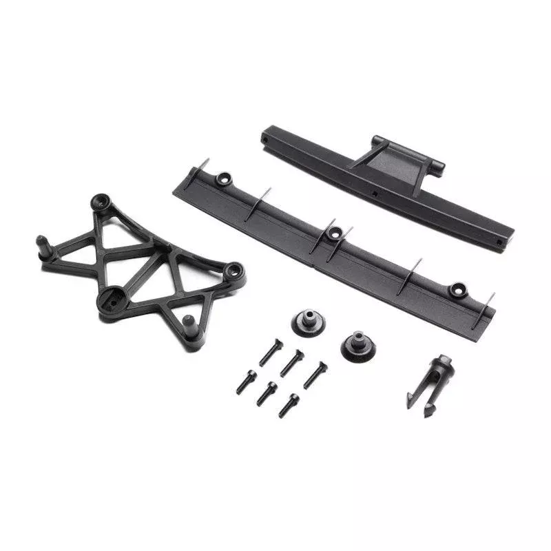 Losi LOS-3781 Clipless Body Mount & Spoiler, Body: GROM ALM