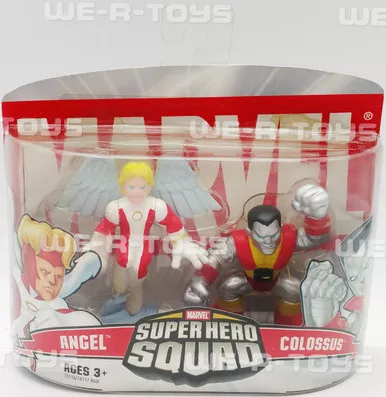 Marvel Super Hero Squad Angel & Colossus Miniature Figures Hasbro 2006 NEW