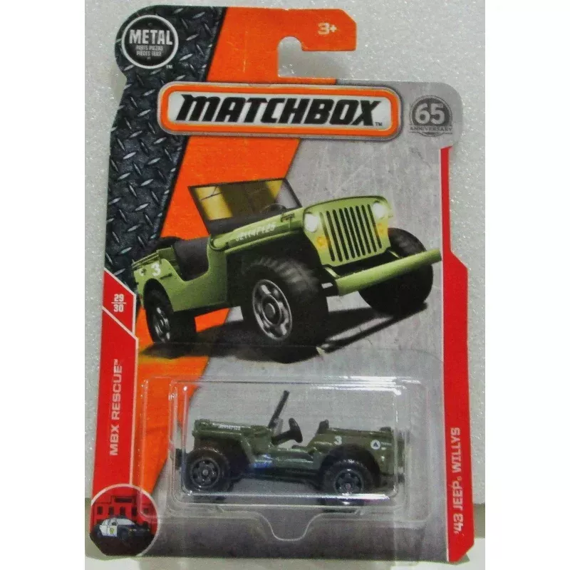 matchbox '43 jeep willys 65 anaversery green