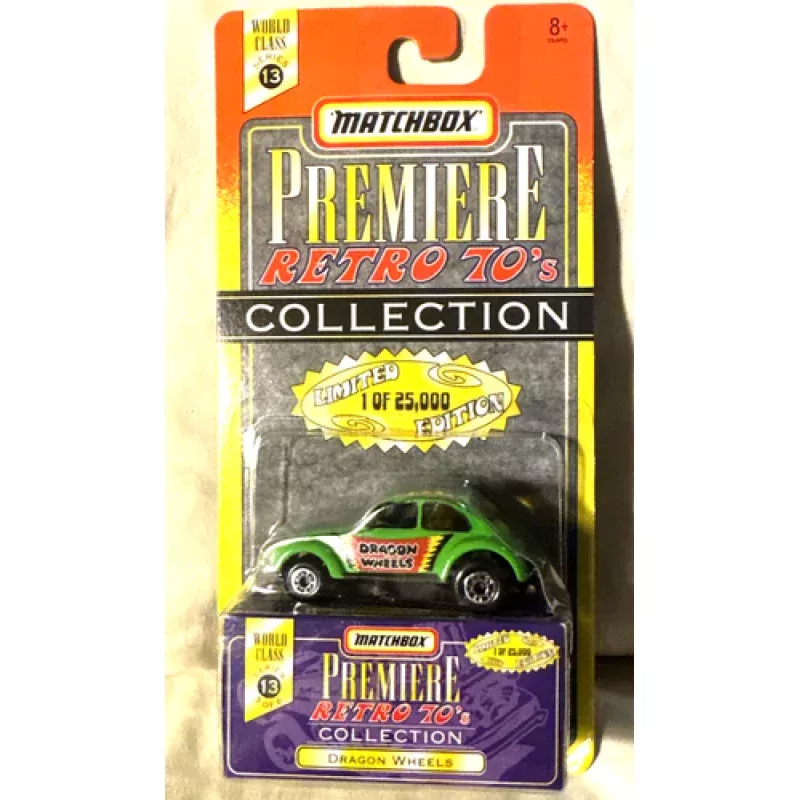 matchbox premiere retro 70 dragon wheels green