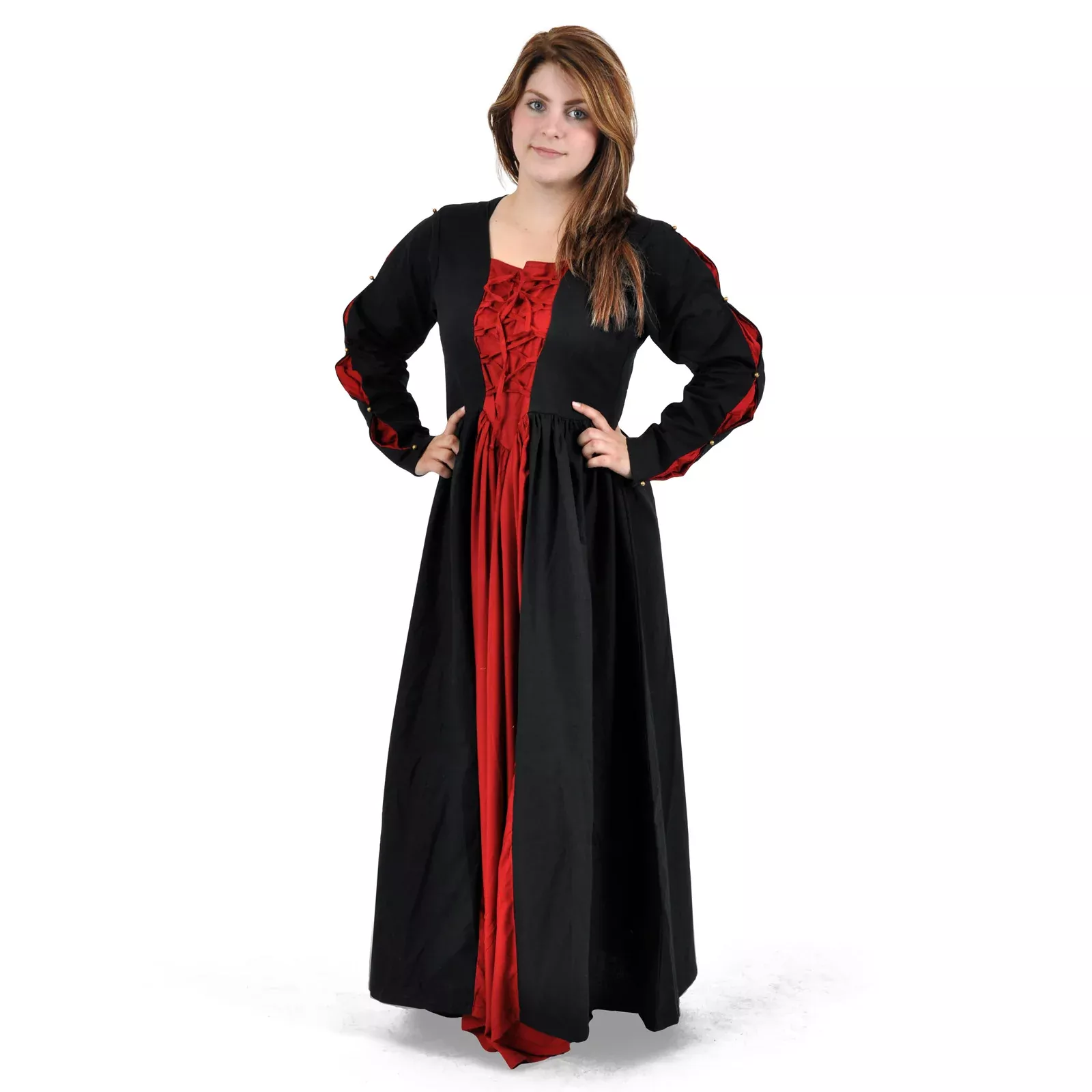 Medieval Dress Orianne Black-Red