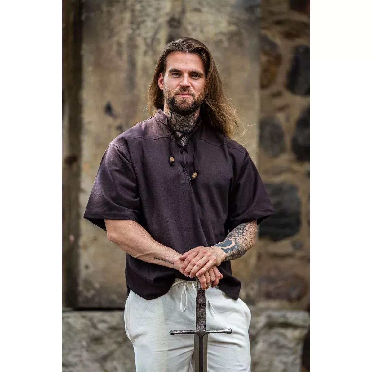 Medieval Shirt Erik Short Sleeve brown