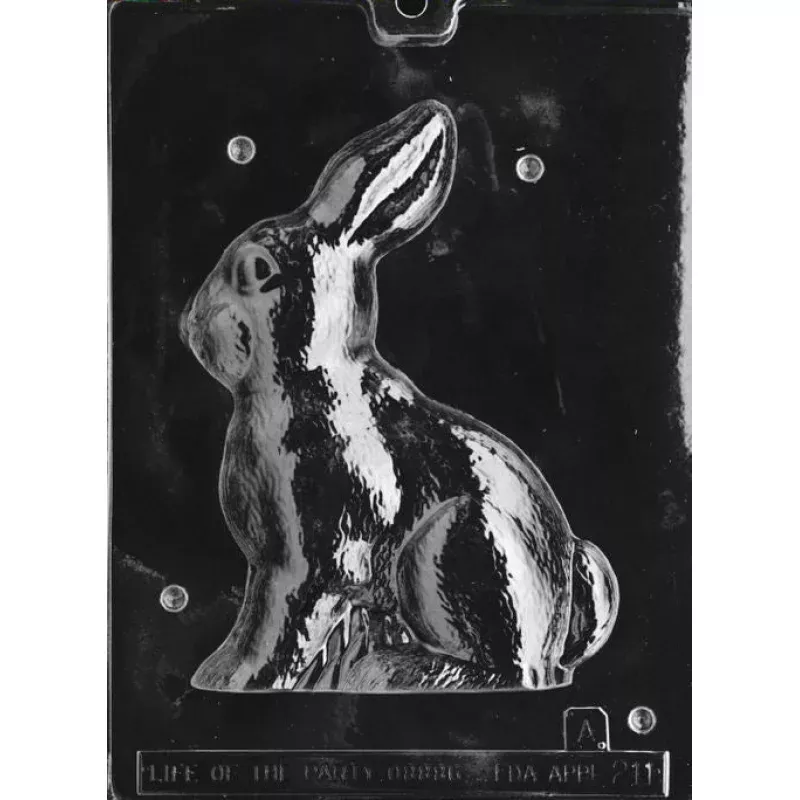Medium 3D Sitting Bunny Two-piece Chocolate Mold