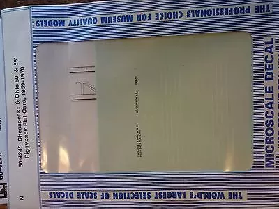 Microscale Decal N#60-4245 C&O Flat Car – 50′ 85′ – Piggyback Dates:1959-70