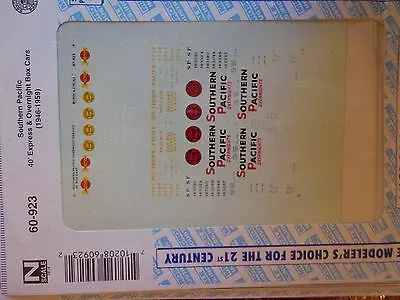 Microscale Decal N#60-923 Southern Pacific 40′ Express & Overnight Box Cars, (