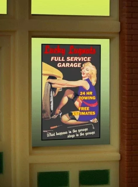 Miller Engineering 9040 Ho/O Lucky Lugnut Window Sign