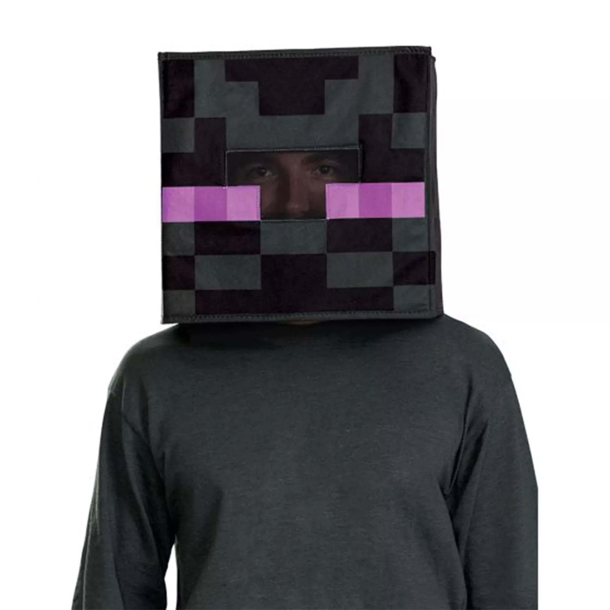 Minecraft Enderman Block Head Child Mask