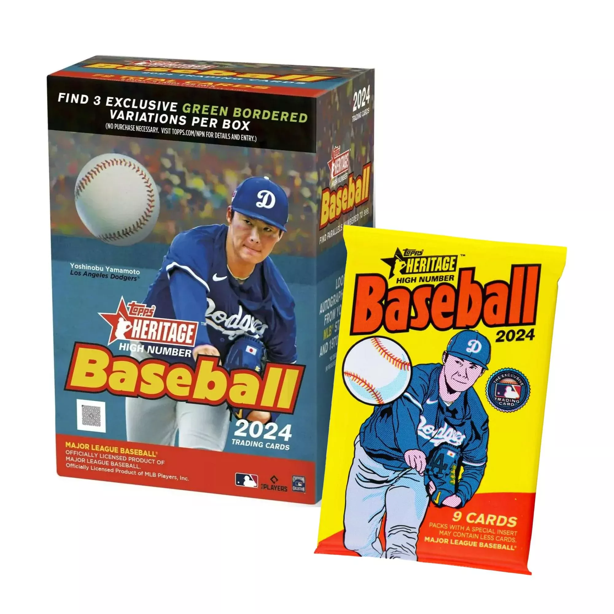 MLB 2024 Topps Heritage High Number Baseball Blaster Box| 8 Packs