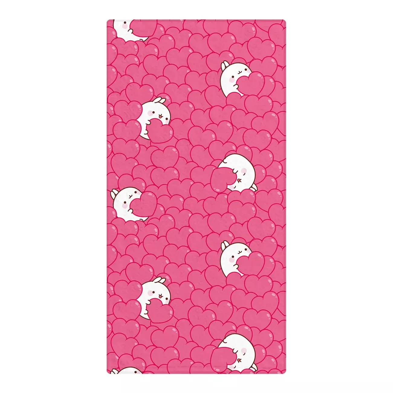 Molang Towel Hearts 150 x 75 cm