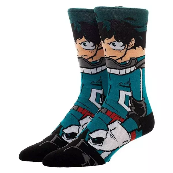 My Hero Academia Izuku Midoriya 360 Character One Pair Men's Crew Socks