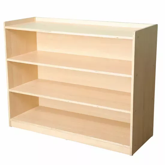 Natural Spaces Closed-Back 3-Shelf Storage Unit
