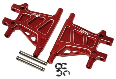 NHX Aluminum Rear Lower Arm Set Red : Tamiya TT02