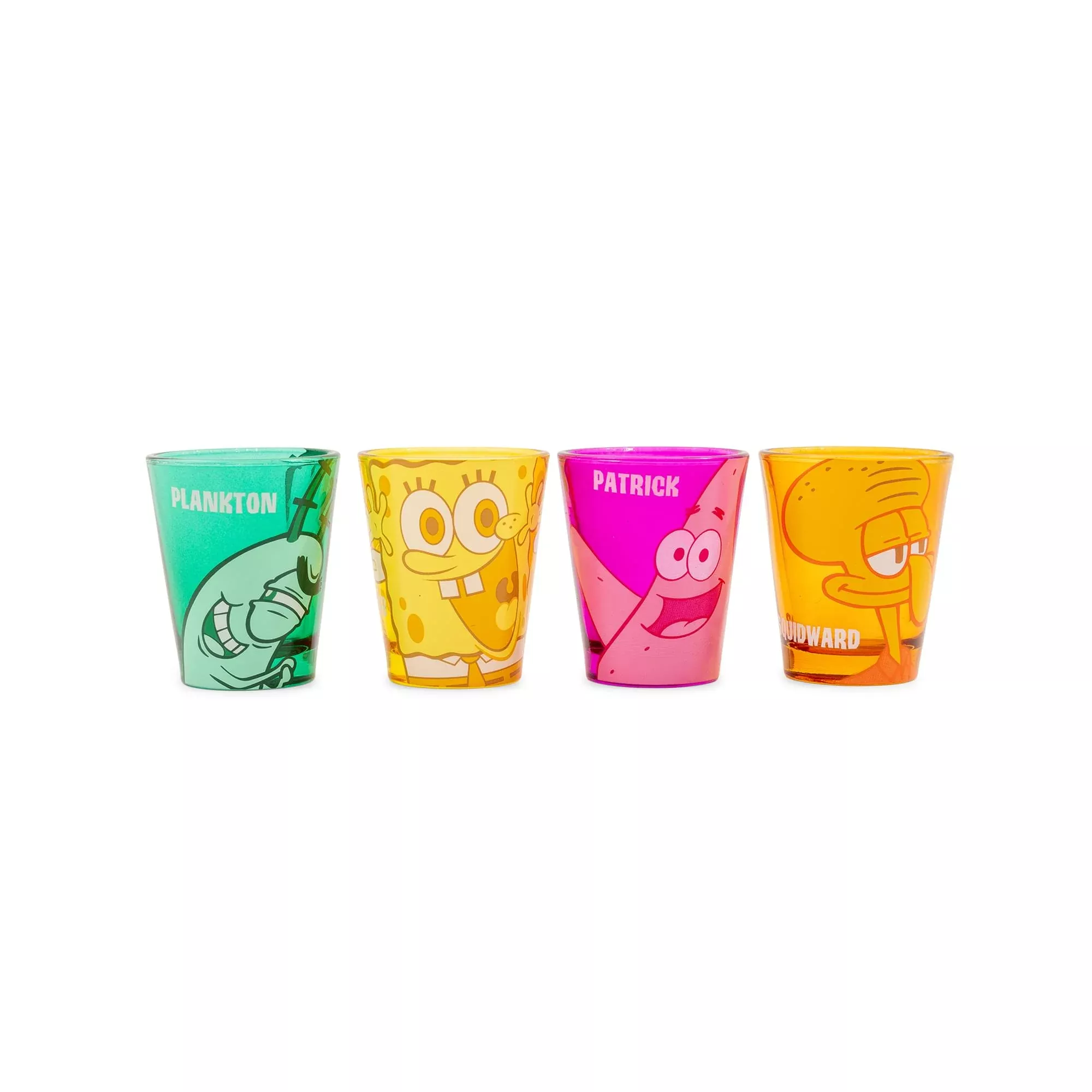 Nickelodeon SpongeBob SquarePants Character 2-Ounce Mini Shot Glasses | Set of 4