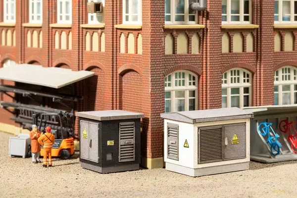 Noch 14314 HO Scale Transformer Cabinets - Stations - Laser-Cut Minis -- Kit