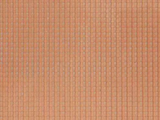 Noch 60350 HO Scale Structured Flexible 3-D Texture Sheet -- Red Pantile