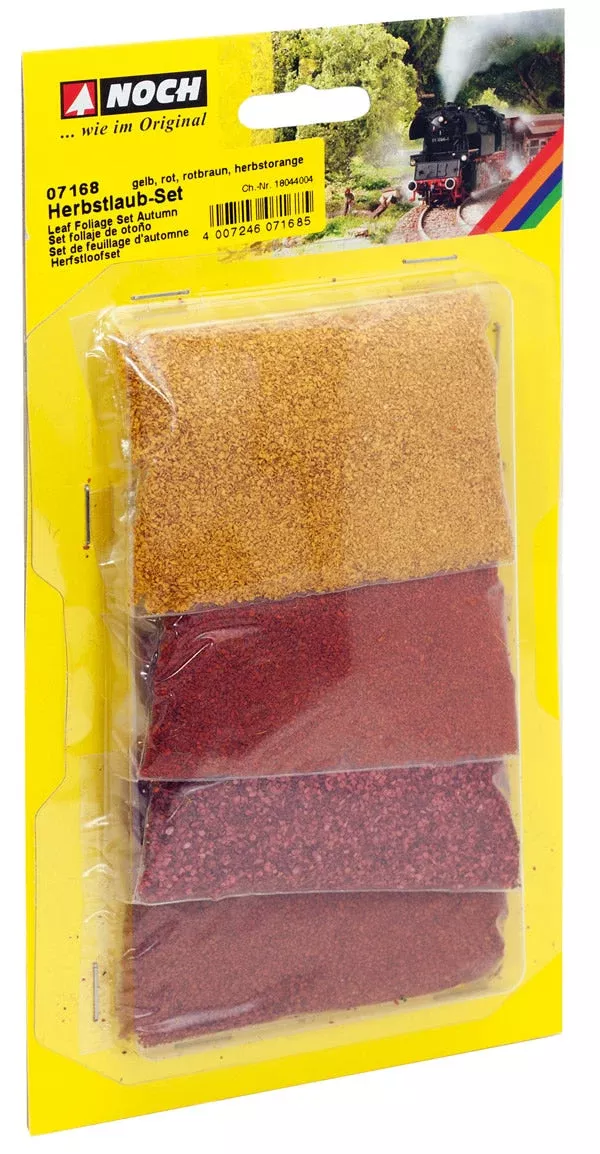 Noch 7168 All Scale Autumn Leaf Foliage Set Yellow, Red, Red/Brown, Orange/Brown