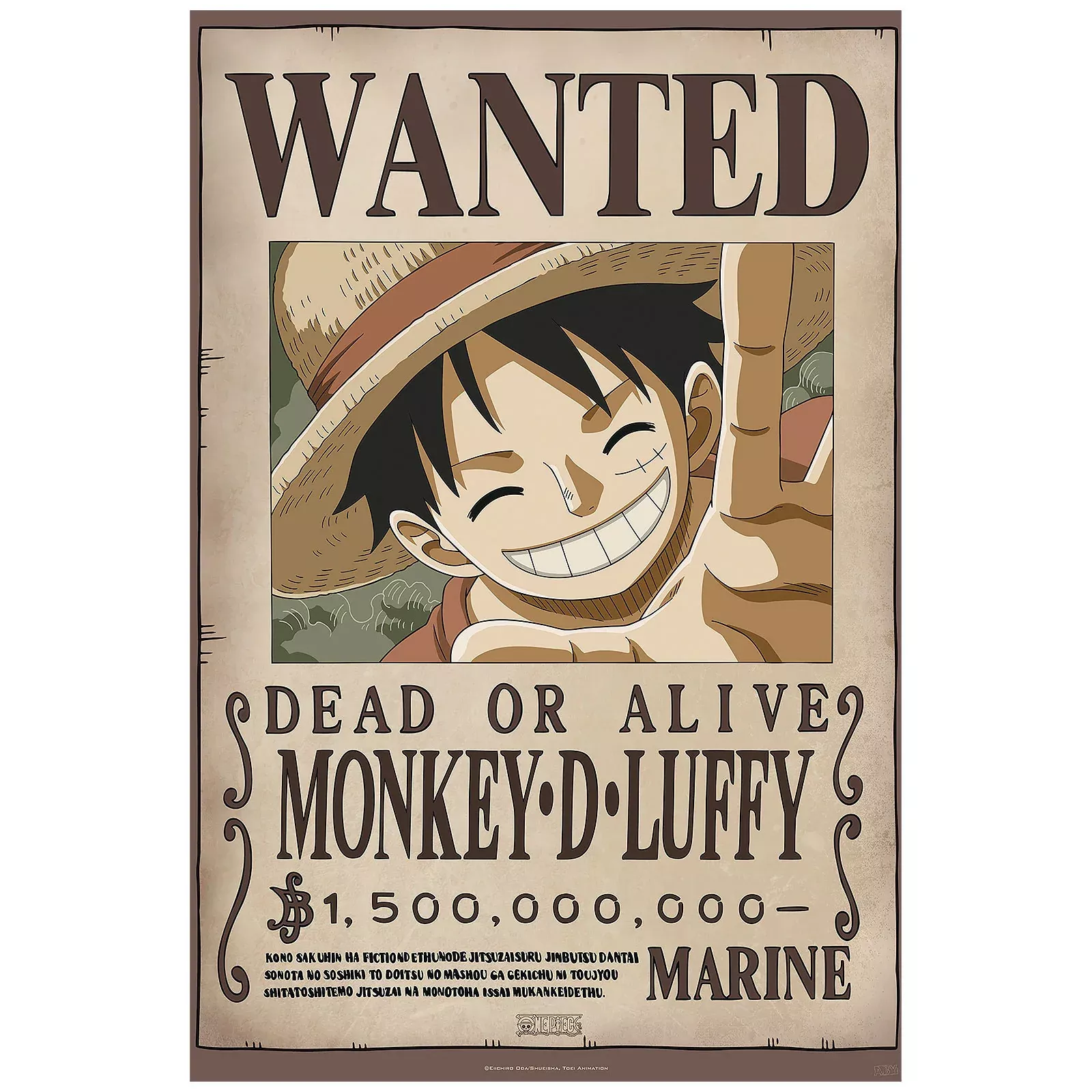 One Piece - Wanted Monkey D. Luffy Maxi Poster