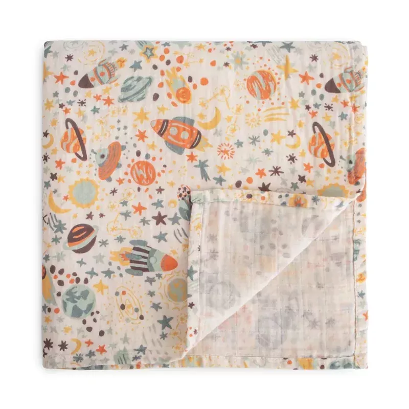 organic muslin swaddle – space by mushie & co