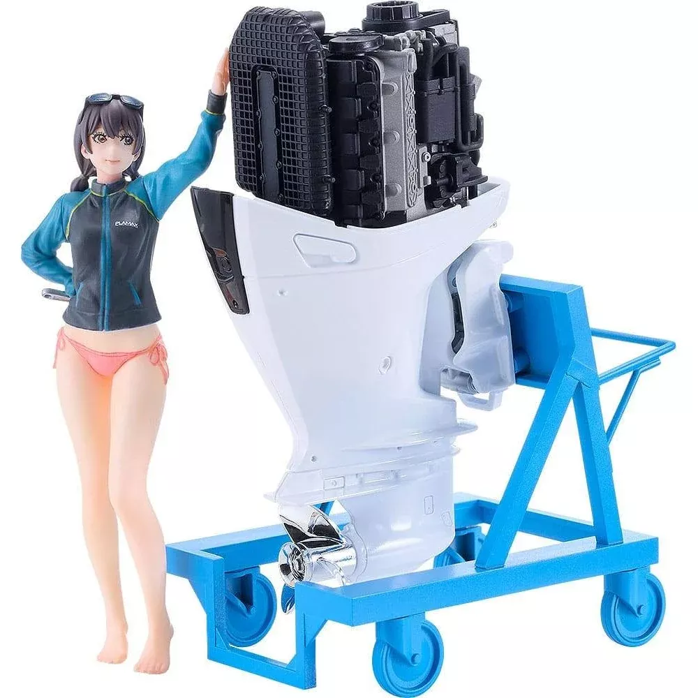 Original Character PLAMAX Plastic Model Kit MF-97 minimum factory Minori with Honda BF350 Grand Prix White 10cm