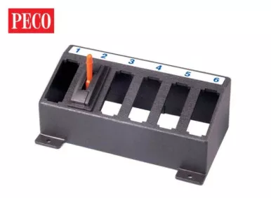 Peco Lectrics #PL-27 6 Slot Switch Console (for PL-26 series)