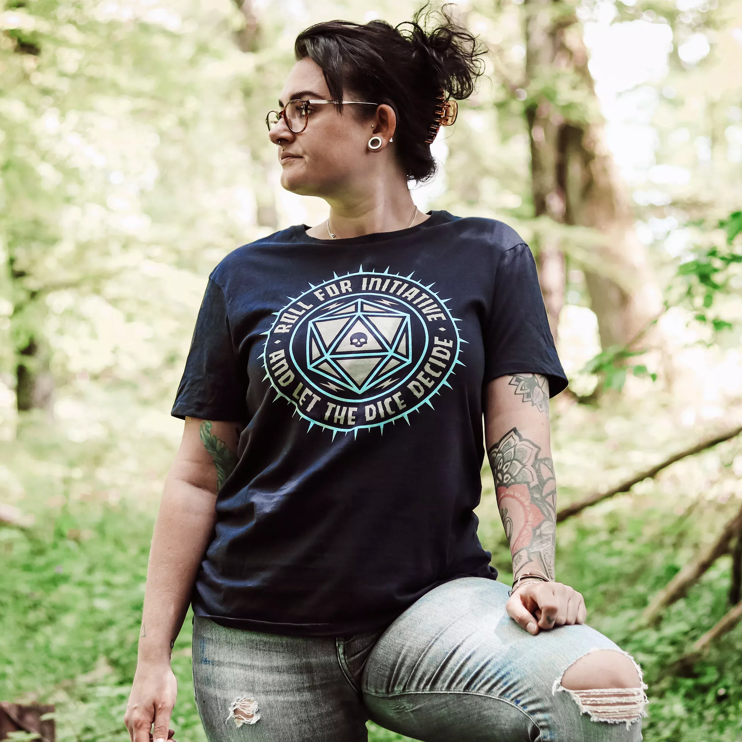 Pen & Paper Let The Dice Decide T-Shirt blue
