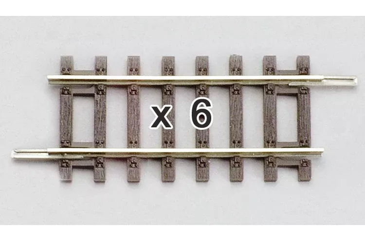 Piko 55205 HO Scale Straight Track 62mm Box of 6