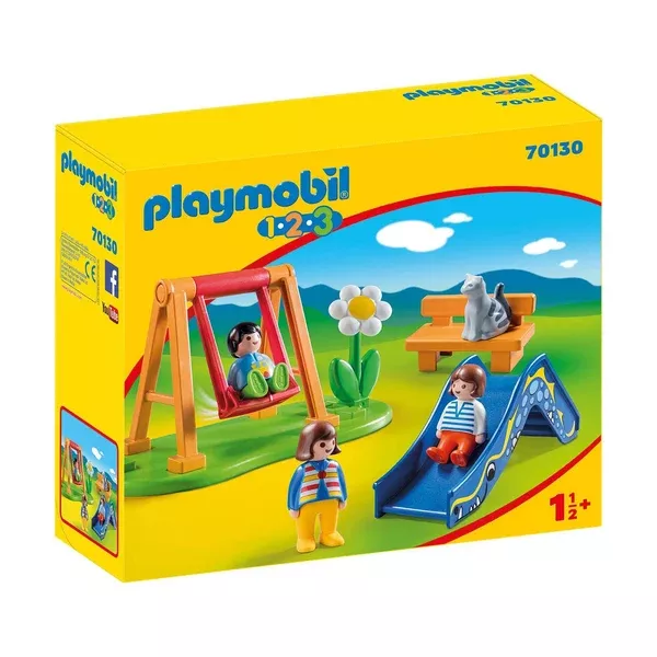 Playmobil 1-2-3 Children's Playground Building Set 70130