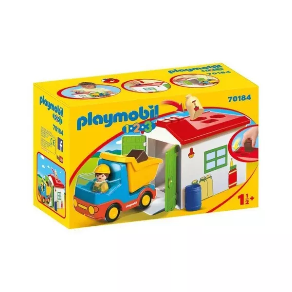 Playmobil 1-2-3 Dump Truck Building Set 70184