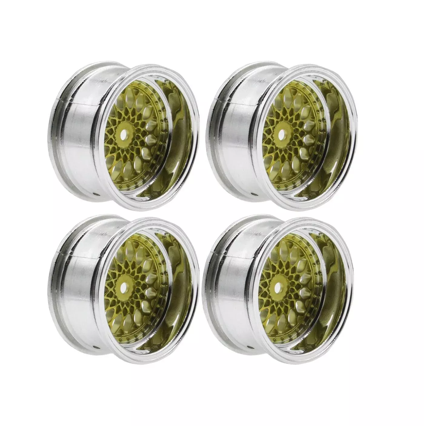 Powerhobby 1/10 Touring Car Wheels (4) 6mm Offset Gold