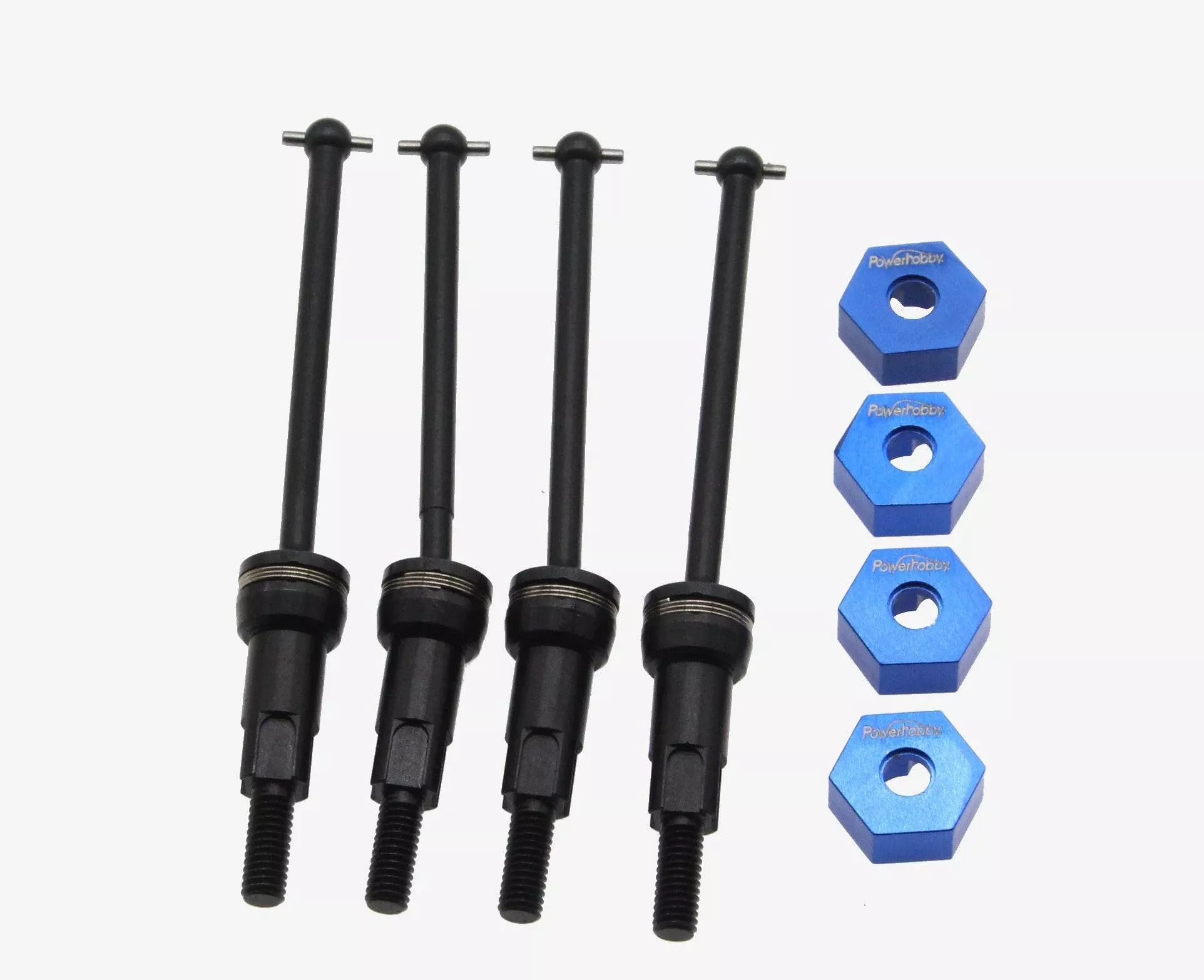 Powerhobby Front & Rear CVD Axles Drive Shafts Blac Arrma Grom Granite / Typhon