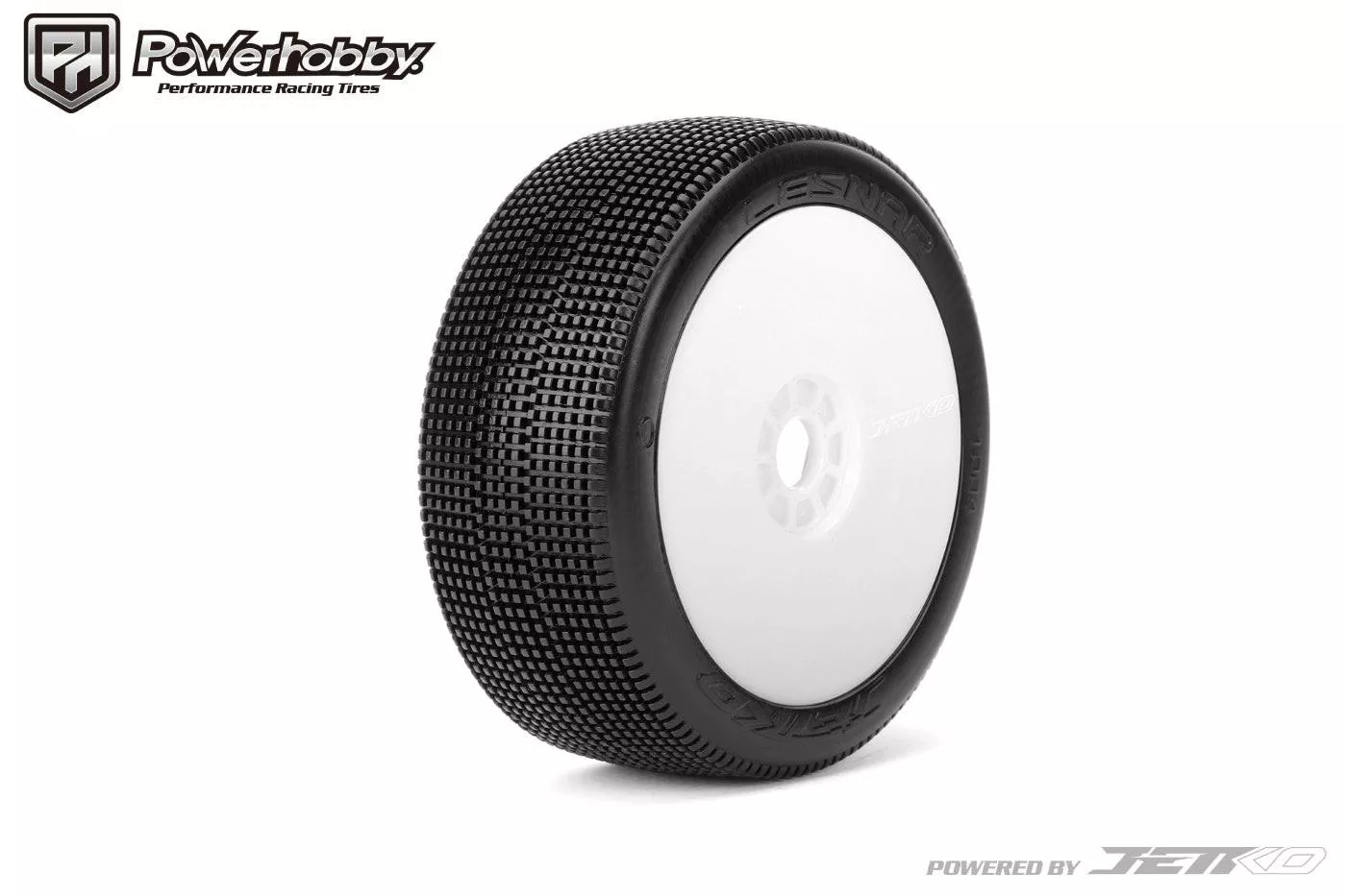 Powerhobby Lesnar 1/8 Buggy Mounted Tires White Dish Wheels (2) Super Soft
