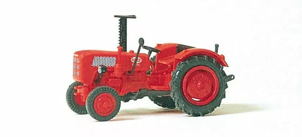 Preiser 17934 HO Scale Farm Equipment -- Farm Tractor (red)